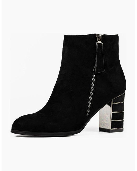 Lunar Black Switch Ankle Boots
