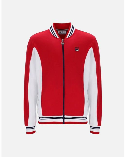 Fila Red Settanta Baseball Track Top Jacket for men