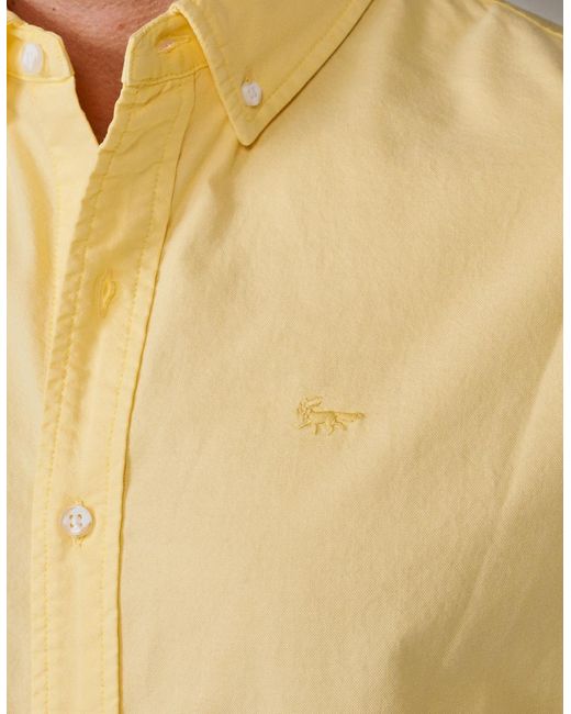 aubi Yellow Horkstow Lightweight Relaxed Oxford Shirt for men