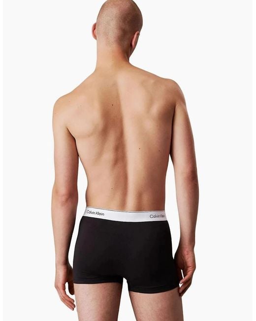 Calvin Klein 3-Pack Icon Cotton Stretch 'Relaxed Dart' Boxer Trunks, /Glacier/Bluebell for men