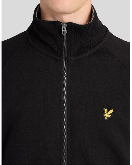 Lyle & Scott Black Cotton Tipped Track Jacket for men