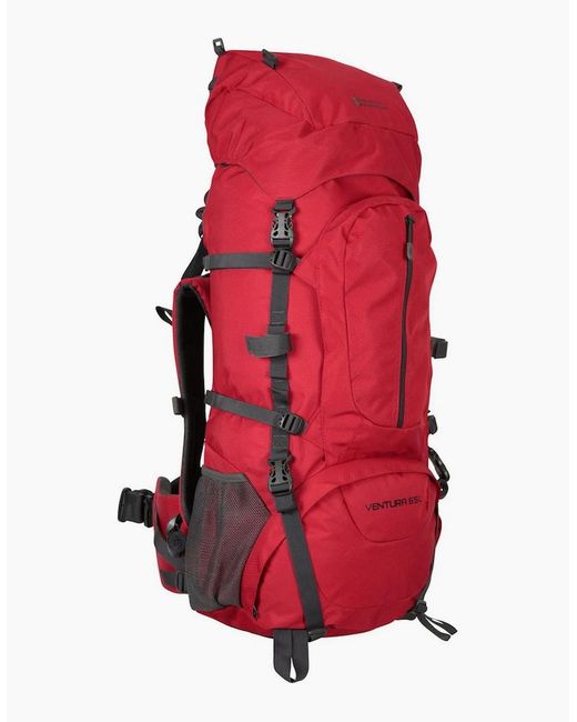 Mountain Warehouse Red Ventura 65L Hiking Backpack