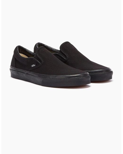 Vans Black Classic Slip On Canvas Skate Trainers Veyebka Tower London for men