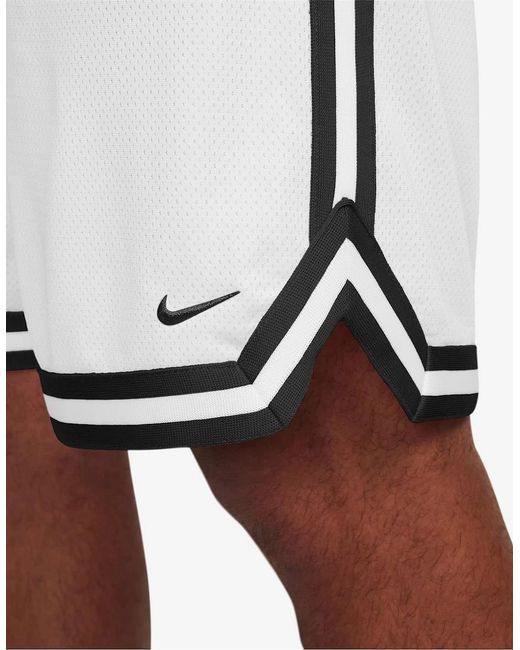 Nike White Dna Dri Fit 8 Basketball Shorts for men