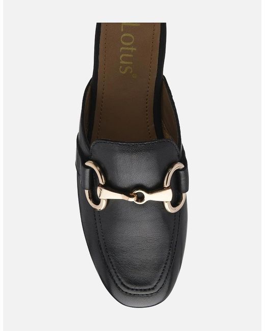 Lotus Black Taylor Backless Loafers