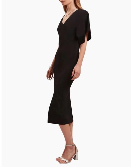 Ted Baker Black Rebecca V-Neck Knitted Midi Dress