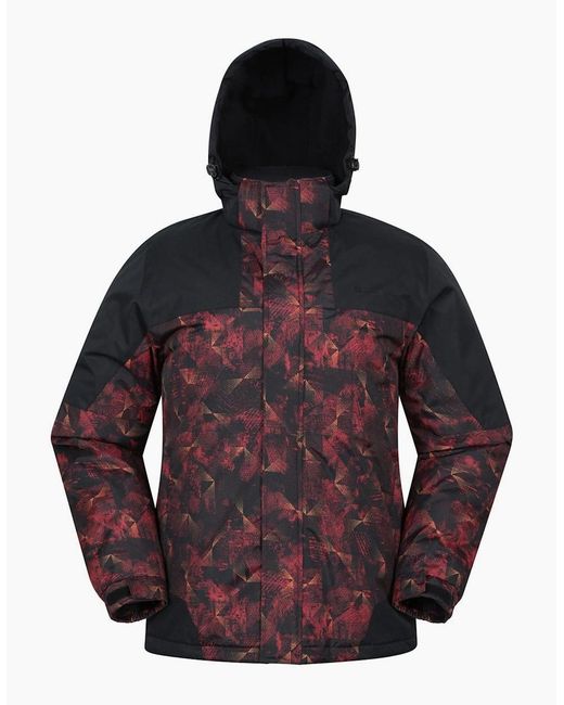 Mountain Warehouse Orange Shadow Ii Printed Ski Jacket for men