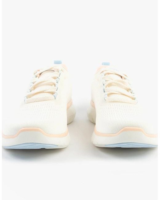 Skechers White Flex Appeal 5.0 Trainers Natural/Multi