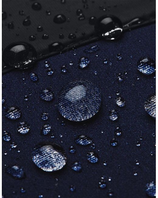 Under Armour Blue Solid Patterned Training Jacket With Woven Cuff And Printed Logo for men