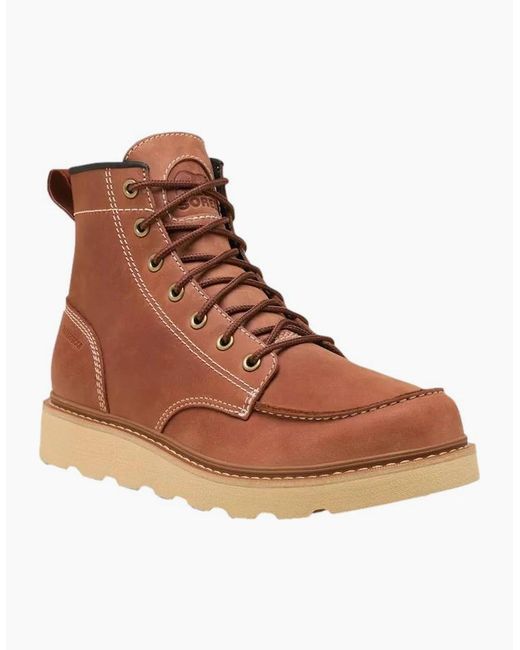 Sorel Brown Slabtown 62 Moc Wp Boots Rustic/Ceramic for men