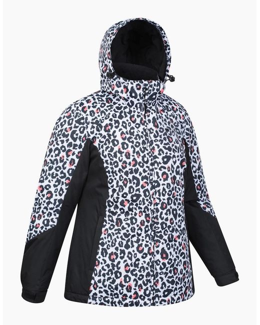 Mountain Warehouse Blue Ladies Dawn Ii Printed Ski Jacket