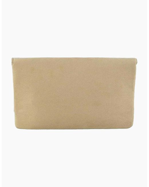 XY London Natural Mika Embroidered Flower Chain Strap Clutch Bag