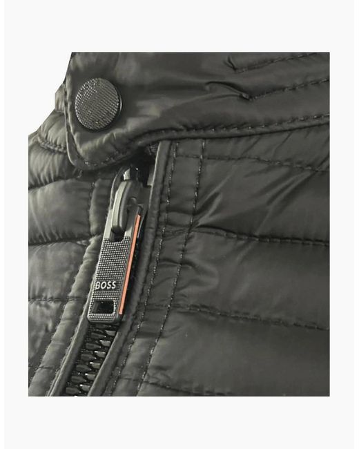 Boss Gray Owand Zip Puffer Jacket for men