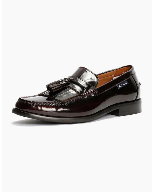 Ben Sherman Red Buster Leather Burgundy Loafers for men