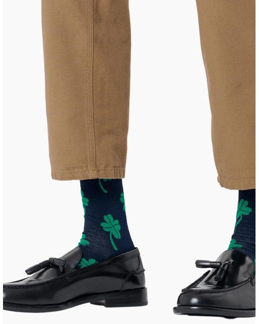 Happy Socks Blue Big Luck Socks