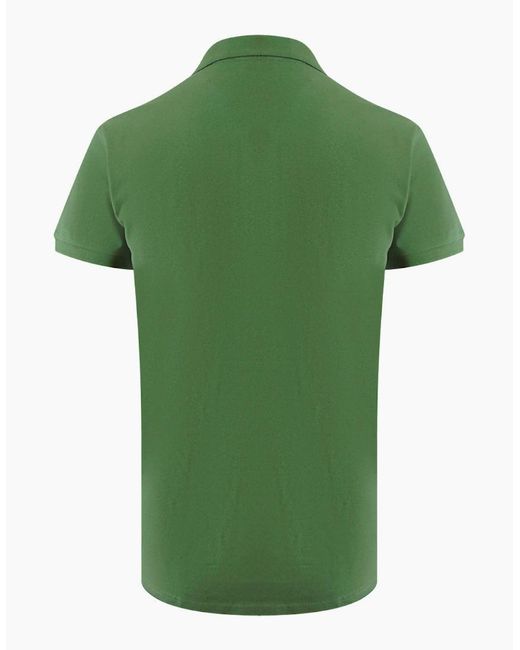 Iceberg Green Ice Triangle Logo Military Polo Shirt for men