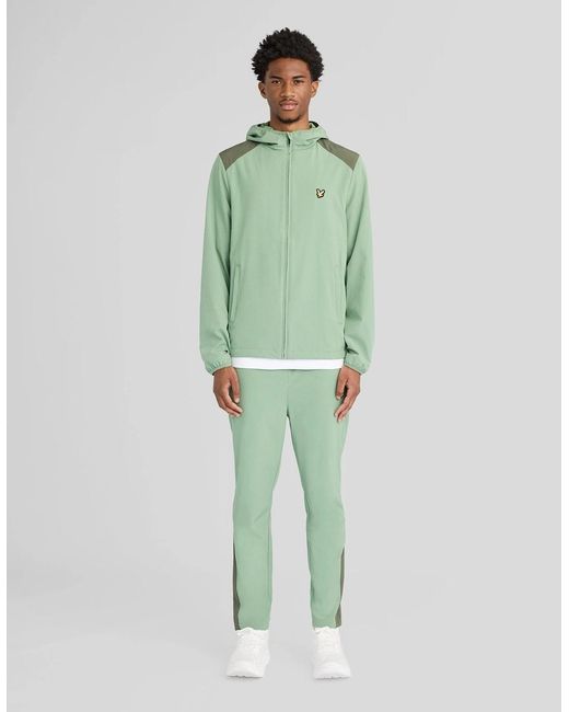 Lyle & Scott Green Sports Panelled Track Pants for men