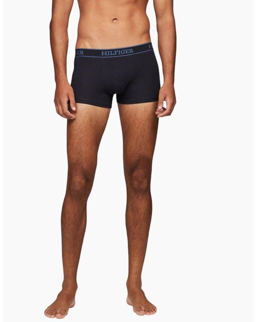 Tommy Hilfiger Red Trunks 3 Pack Hilfiger Monotype Repeat Logo Stretch Trunks for men