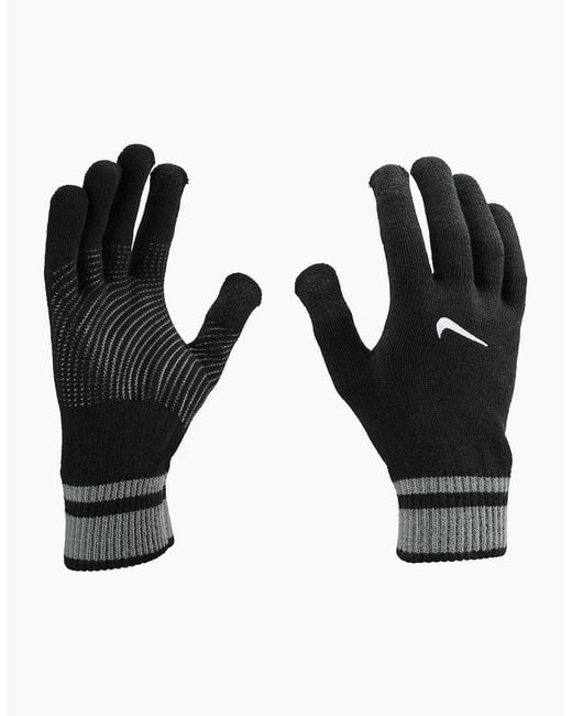 Nike Black Gripped Knitted Gloves for men