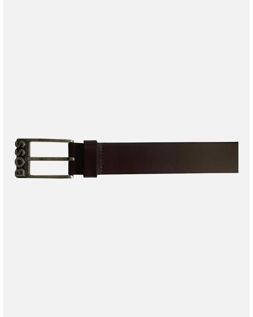 Boss Black Simo-R Dark Leather Belt for men