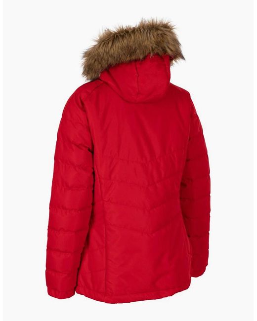 Trespass Red Ladies Nadina Waterproof Padded Jacket