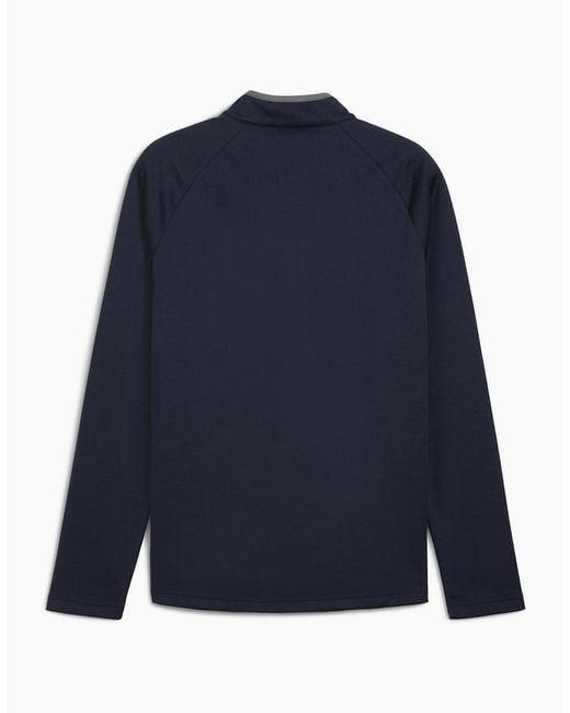 PUMA Blue Waffle Fleece Pullover Jumper for men