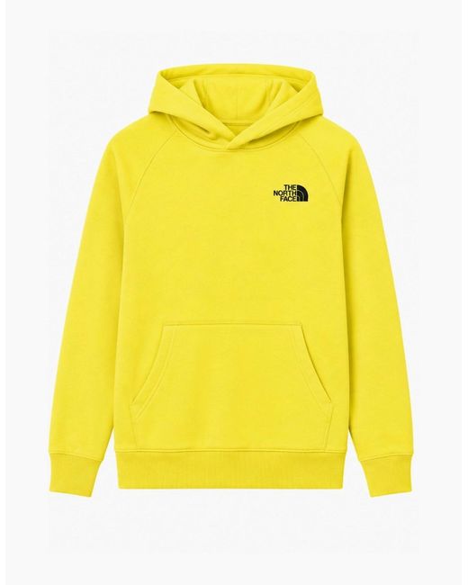The North Face Yellow Raglan Box Hoodie for men