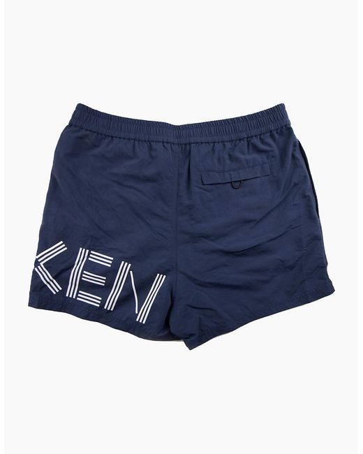 KENZO Blue Side Logo Swim Shorts for men