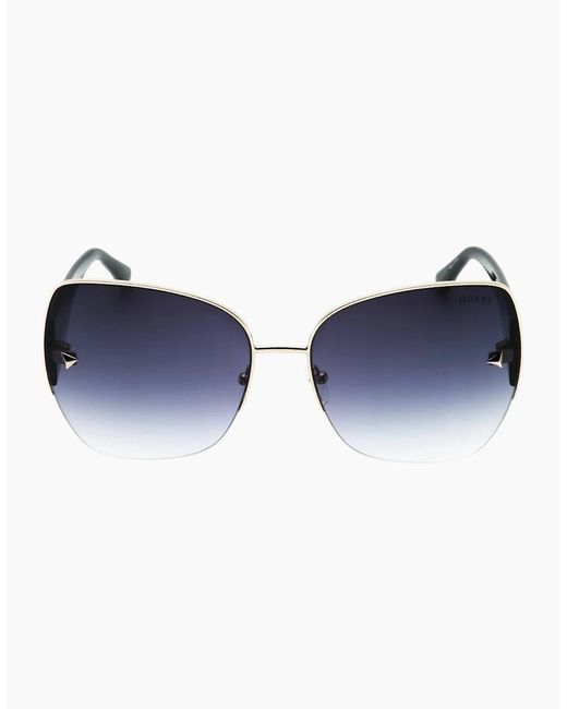 Guess Blue Detail Frame Smoke Gradient Lens Sunglasses