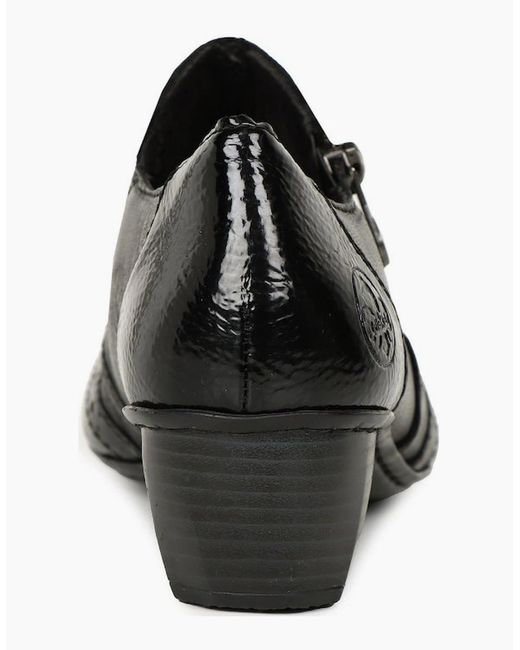 Rieker Black Treat High Cut Court Shoes