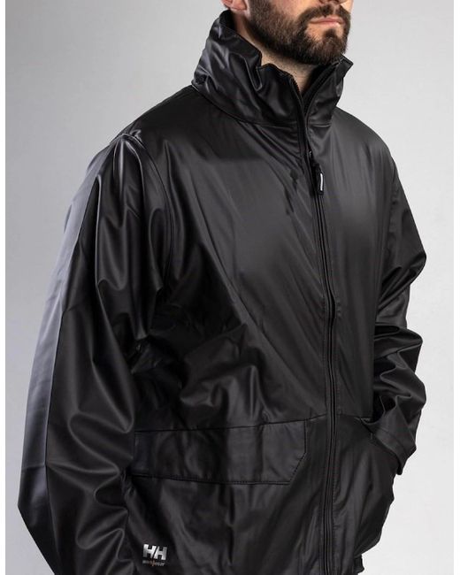 Helly Hansen Black Workwear Voss Adults Rain Jacket