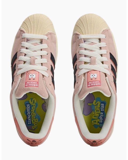 Adidas Originals Pink Patrick Super Canvas Low Top Sneakers for men