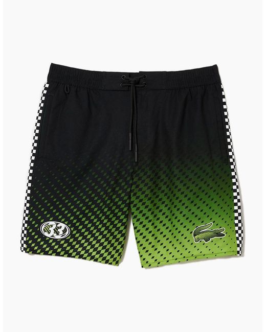 Lacoste Green Shorts Mh5643 Swimwear Summer Quick Dry Beach Shorts Sportswear for men