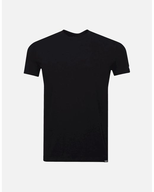 DSquared² Black Underwear Patch Logo T-Shirt for men