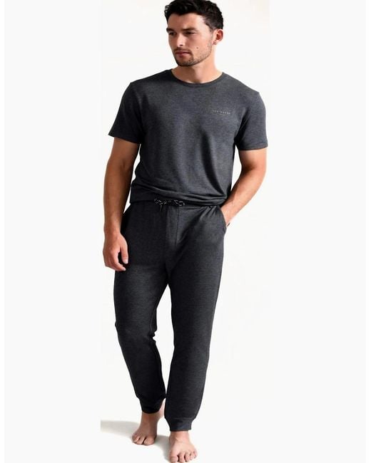 Ted Baker Black Luxe Modal Lounge T-Shirt, Heather for men