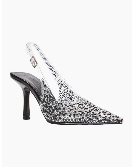 XY London Metallic Ladies Pauline Perspex High Heels