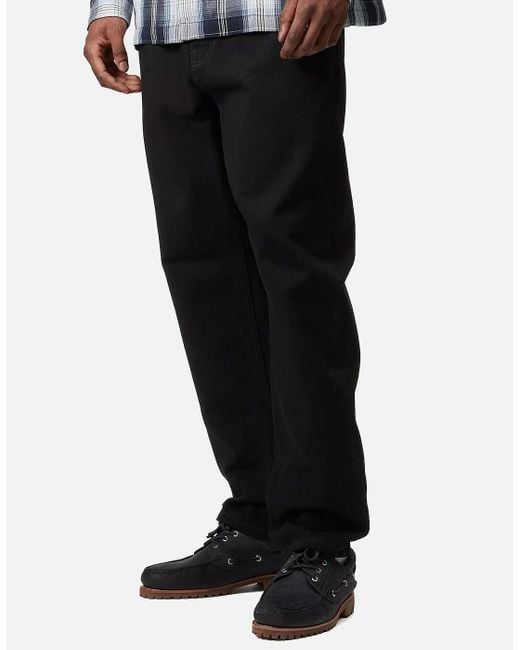 Carhartt Black Denim Newel Pant One Wash for men