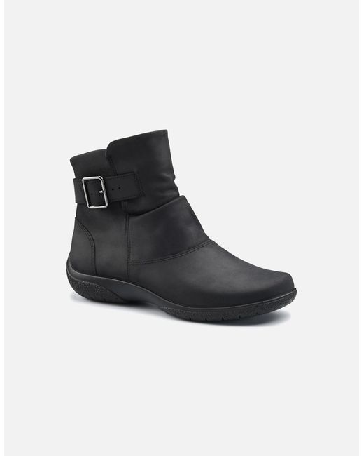 Hotter Black Rumour Wide Fit Ankle Boots