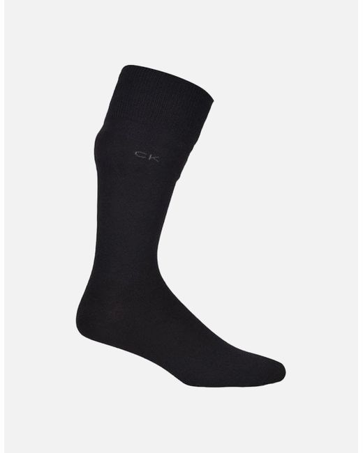 Calvin Klein Black 2-Pack Premium Combed Cotton Socks for men