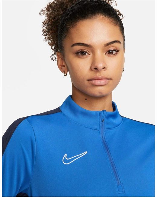 Nike Blue Drill Zip Neck Regular Fit Sweatshirt