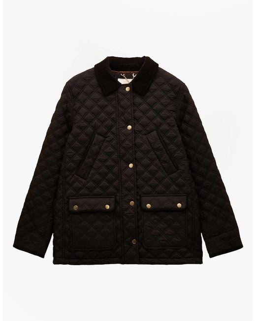Joules Black Beatrix Heritage Quilted Coat