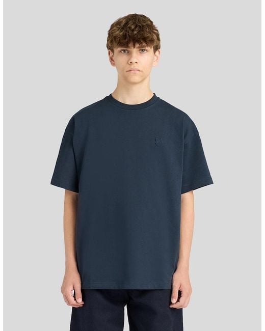 Lyle & Scott Blue Heavy Weight Relaxed T-Shirt for men