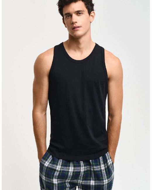 Gant Black 2 Pack Tank Top for men