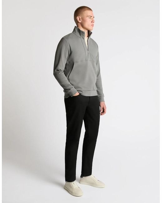Remus Uomo Gray Half-Zip Jersey Sweatshirt for men