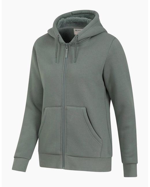 Mountain Warehouse Gray Ladies Dalton Sherpa Lined Full Zip Hoodie