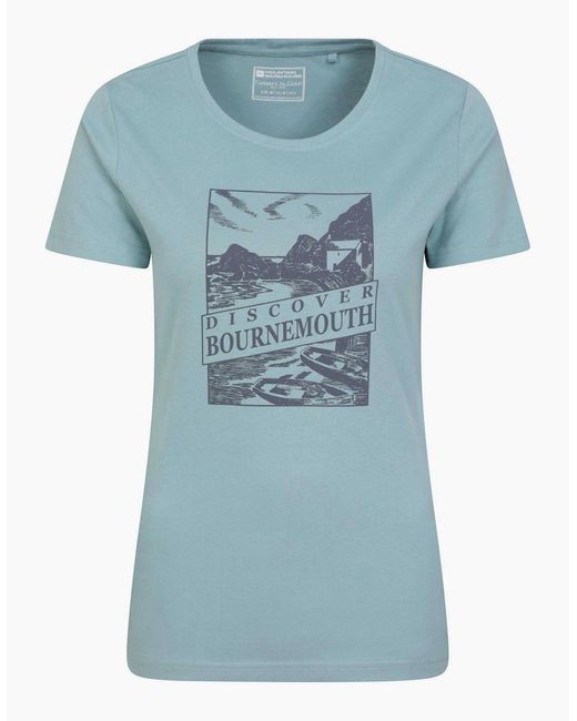 Mountain Warehouse Blue Ladies Discover Bournemoth Printed T-Shirt