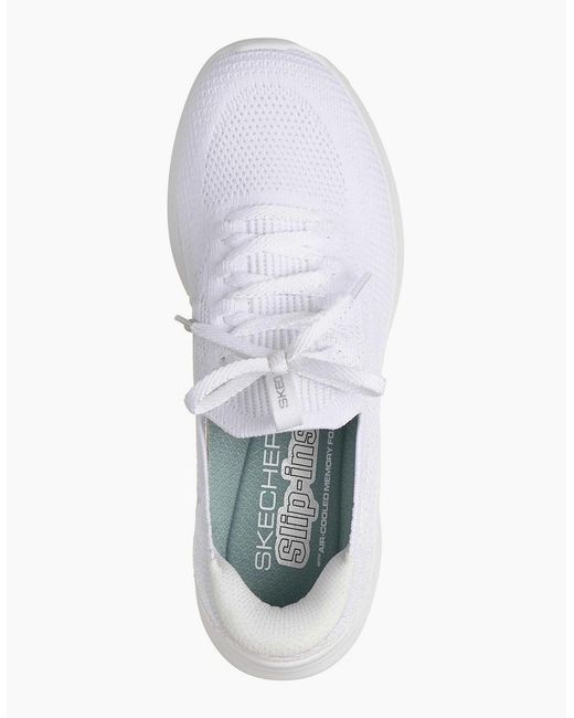 Skechers White Ultra Flex 4.0 Textile Standard Trainers