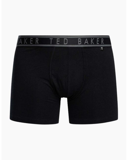 Ted Baker Black 3-Pack Geo Print Boxer Briefs for men
