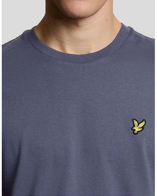 Lyle & Scott Blue Cotton Crew Neck T-Shirt for men