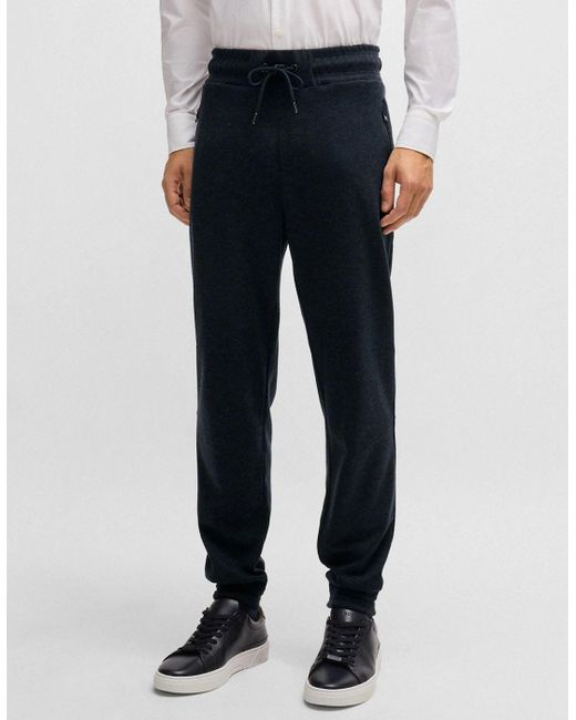 Boss Blue P-Lamont 290 Regular-Fit Tracksuit Bottoms for men